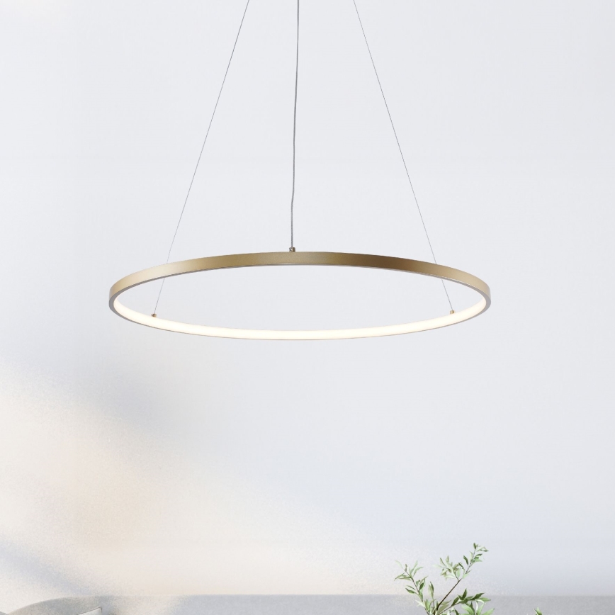 Zuma Line - LED ljuskrona med textilsladd LED/28W/230V 3000/4000/6000K diameter 60 cm guld