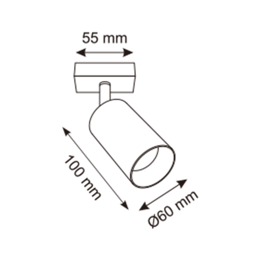 Zuma Line - Väggspotlight 1xGU10/50W/230V svart/grå