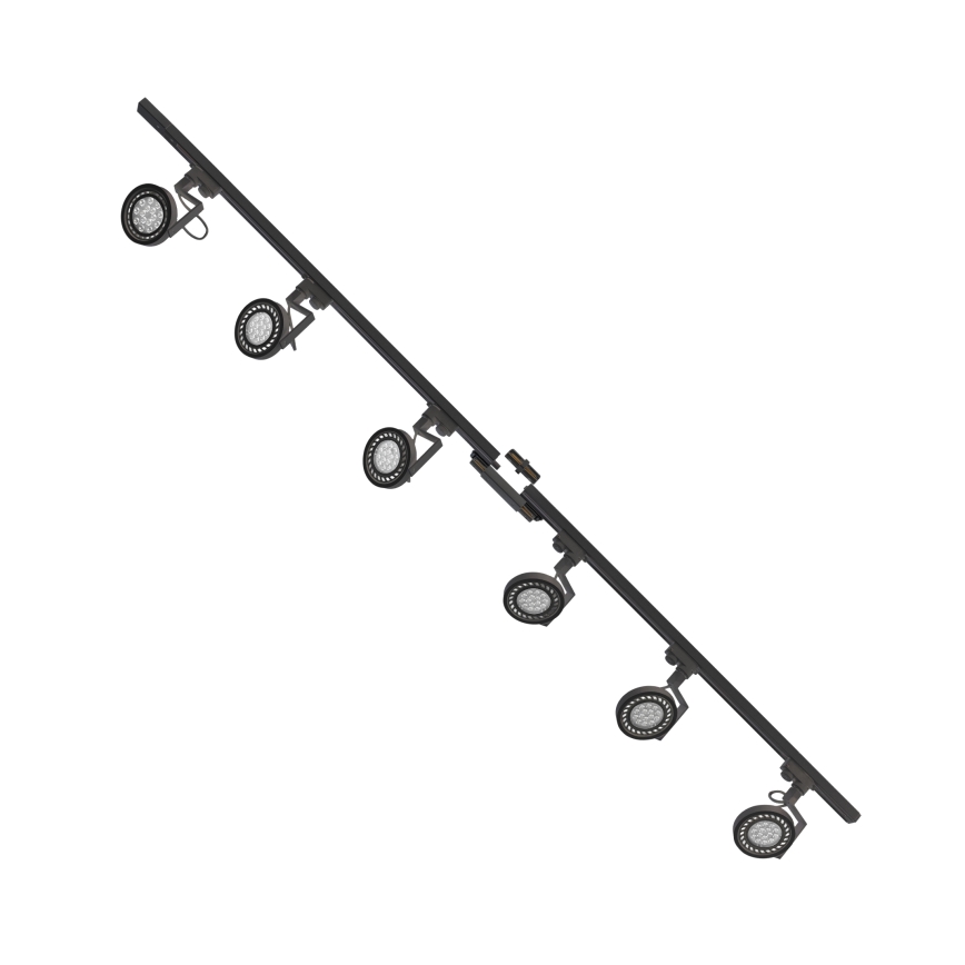 Zuma Line - Spotlight i skensystem 6xGU10/10W/230V svart