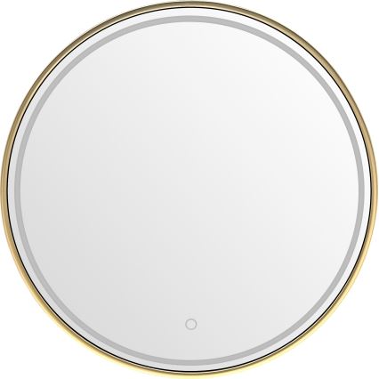 Zuma Line - LED-väggmonterad badrumsspegel med belysning/36W/230V 3000/4000/6000K Ø 80 cm IP44 guld