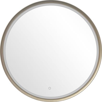 Zuma Line - Väggmonterad LED-badrumsspegel med indirekt LED-belysning/36W/230V 3000/4000/6000K Ø 80 cm IP44 mässing