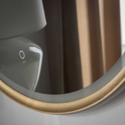 Zuma Line - Väggmonterad LED-badrumsspegel med indirekt LED-belysning/36W/230V 3000/4000/6000K Ø 80 cm IP44 mässing