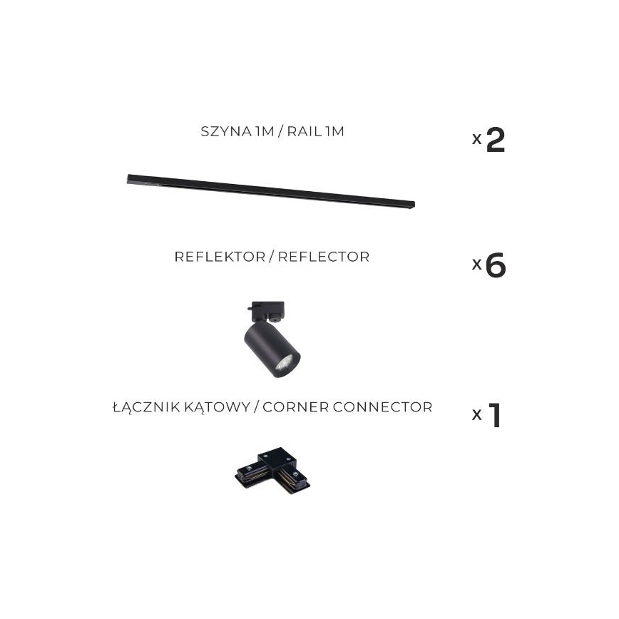 Zuma Line - Spotlight för skensystem 6xGU10/35W/230V svart