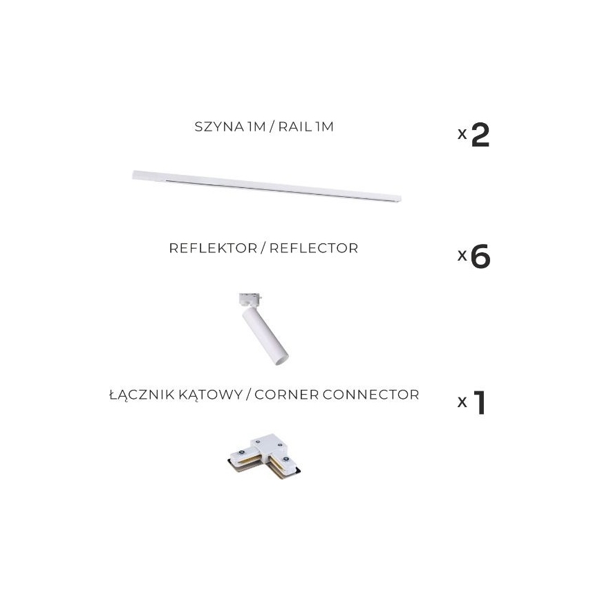Zuma Line - Spot för skensystem 6xGU10/35W/230V vit