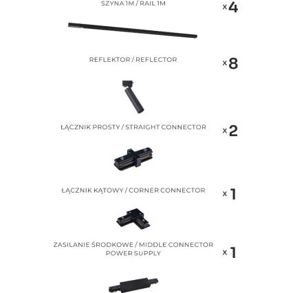 Zuma Line - Spotlampa för skensystem 8xGU10/35W/230V svart