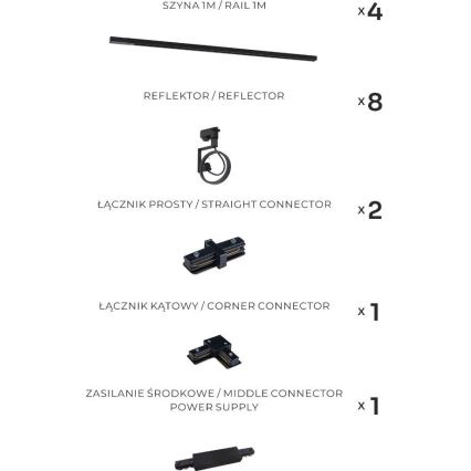 Zuma Line - Spotlight för skensystem 8xGU10/15W/230V svart