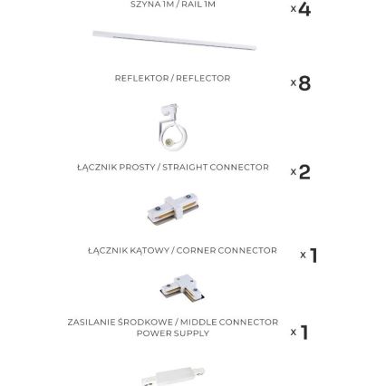 Zuma Line - Spotbelysning i skensystem 8xGU10/15W/230V vit