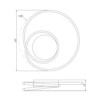 Zuma Line - LED taklampa LED/22W/230V vit