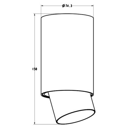 Zuma Line - Spotlight 1xGU10/50W/230V svart