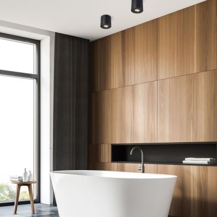 Zuma Line - dimbar LED RGBW badrumsspotlight 1xGU10/6W/230V IP44 svart + fjärrkontroll