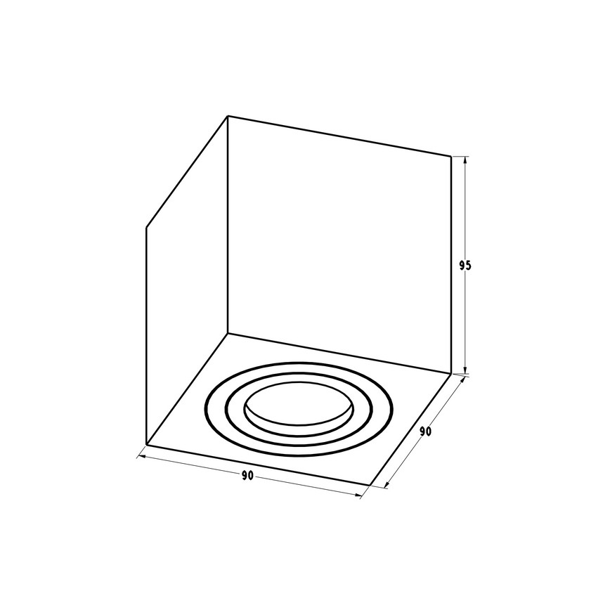 Zuma Line - Spotlight  1xGU10/50W/230V svart 