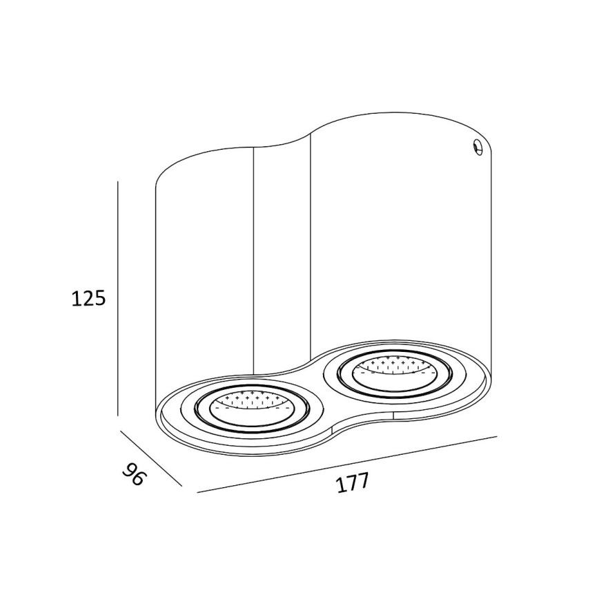Zuma Line - Spotlampa 2xGU10/50W/230V vit