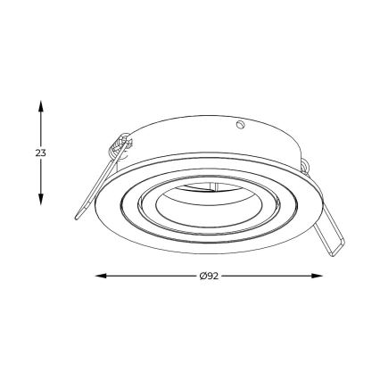 Zuma Line - Infälld spotlight 1xGU10/50W/230V svart