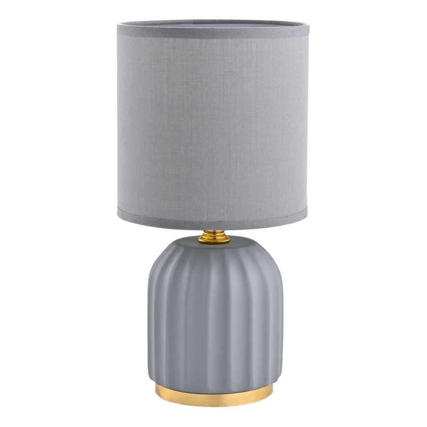 Zuma Line - Bordslampa 1xE14/40W/230V grå/guld