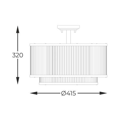 Zuma Line - Pendelkrona 5xE14/60W/230V svart