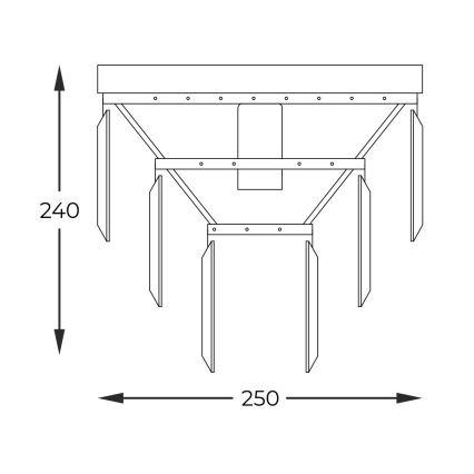 Zuma Line - Taklampa 1xE27/40W/230V guld