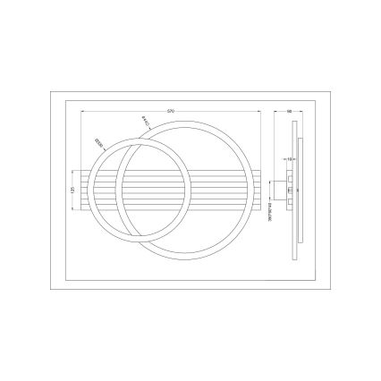 Zuma Line - LED-taklampa LED/40W/230V