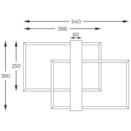 Zuma Line - LED taklampa LED/39W/230V 3000K svart/tall