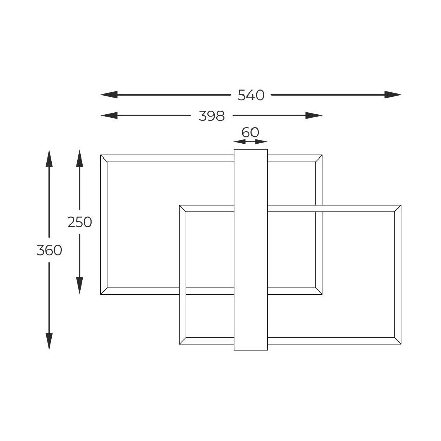 Zuma Line - LED taklampa LED/39W/230V 3000K svart/tall