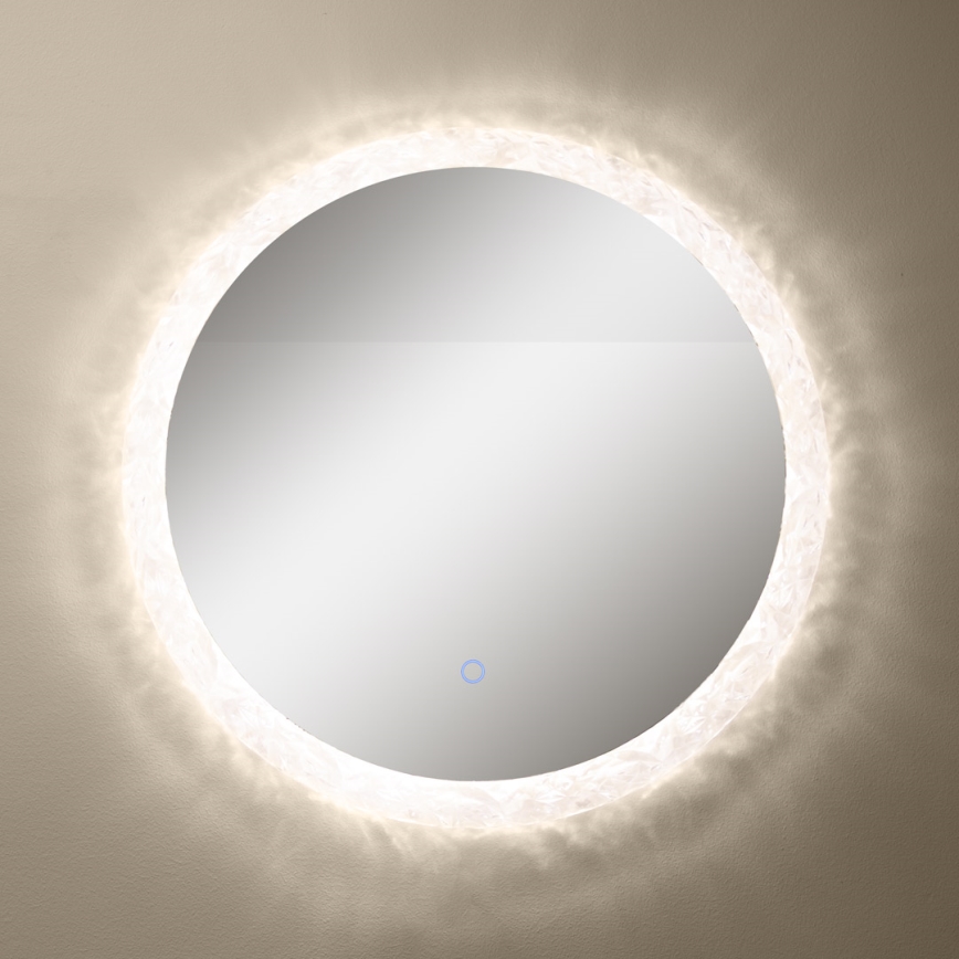 Zuma Line - LED Badrum vägg spegel med bakbelysning LED/24W/230V 3000/4000/6000K diameter 60 cm IP44 skinande krom