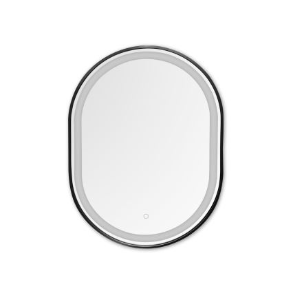 Zuma Line - LED Badrum vägg spegel med bakbelysning LED/24W/230V 3000/4000/6000K 70x50 cm IP44 svart