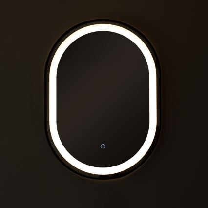 Zuma Line - LED Badrum vägg spegel med bakbelysning LED/24W/230V 3000/4000/6000K 70x50 cm IP44 svart