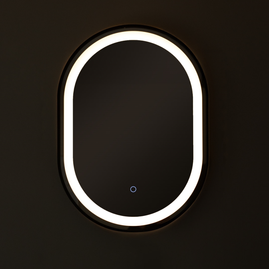 Zuma Line - LED Badrum vägg spegel med bakbelysning LED/24W/230V 3000/4000/6000K 70x50 cm IP44 svart