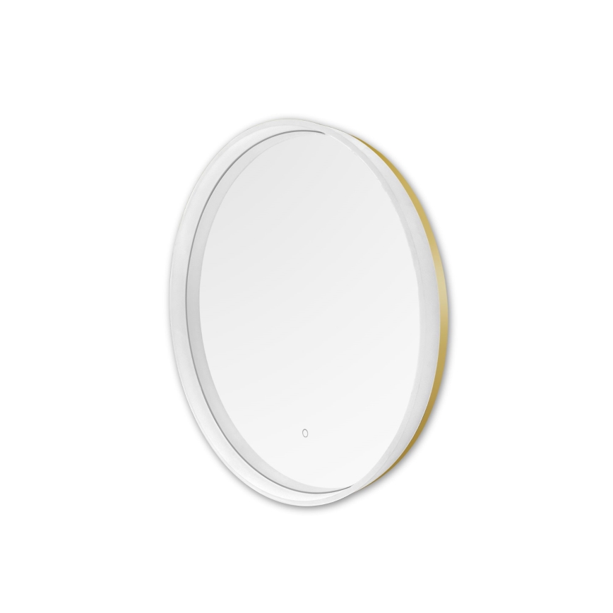 Zuma Line - LED Badrum vägg spegel med bakbelysning LED/24W/230V 3000/4000/6000K diameter 60 cm IP44 vit/guld
