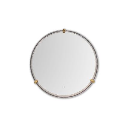 Zuma Line - LED Badrum vägg spegel med bakbelysning LED/24W/230V 3000/4000/6000K diameter 60 cm IP44 genomskinlig/guld