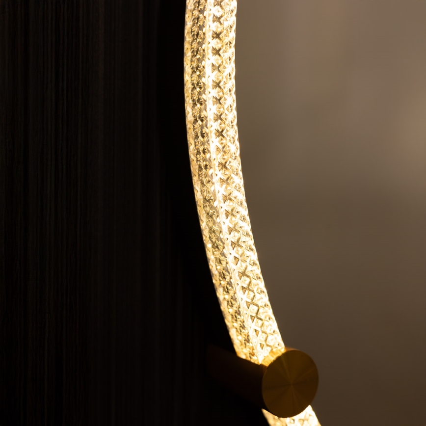 Zuma Line - LED Badrum vägg spegel med bakbelysning LED/24W/230V 3000/4000/6000K diameter 60 cm IP44 genomskinlig/guld