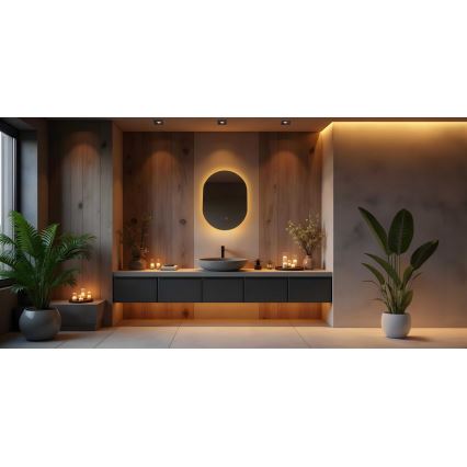 Zuma Line - LED Badrum uppvärmd vägg spegel med bakbelysning LED/24W/230V 3000/4000/6000K 70x50 cm IP44