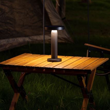 Zuma Line - LED Dimbara solcellsdrivna bordslampa LED/2W/2000 mAh IP44 svart