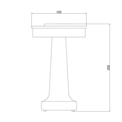 Zuma Line - LED dimbar uppladdningsbar bordslampa LED/2,5W/1200 mAh 3000/4000/6000K guld