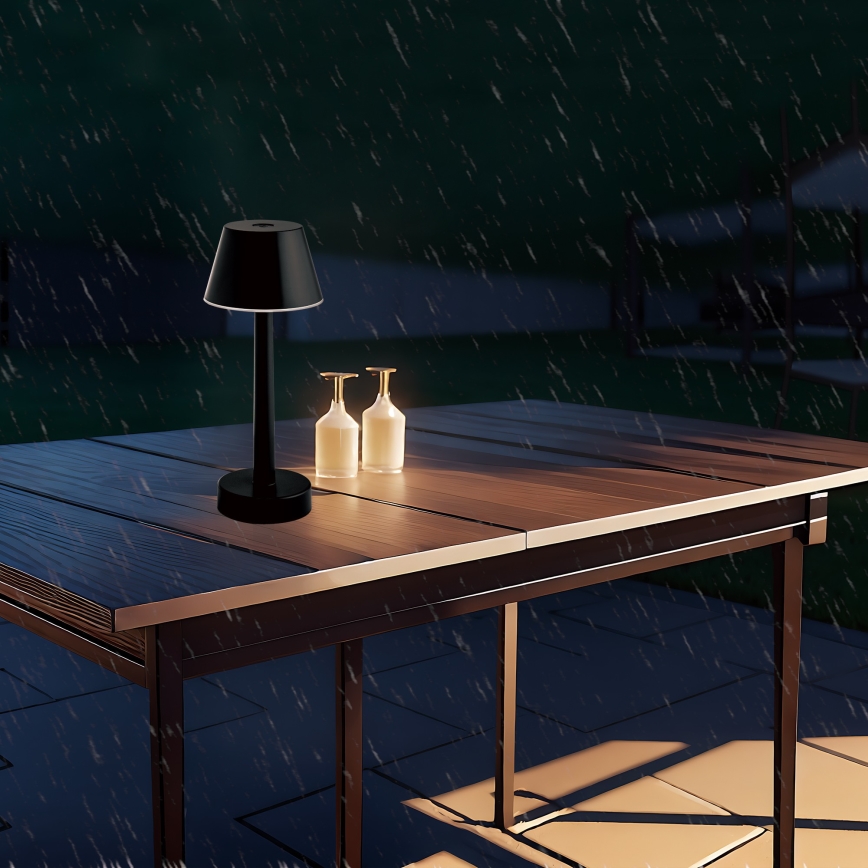 Zuma Line - LED RGBW Dimbart uppladdningsbart bordslampa LED/0,7W/1300 mAh IP44 svart