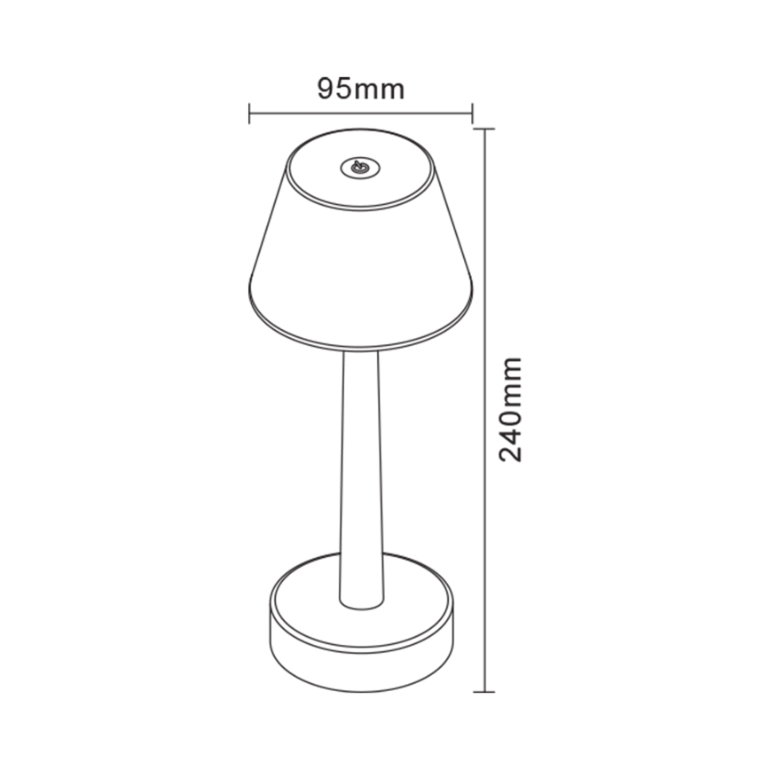 Zuma Line - LED RGBW Dimbart uppladdningsbart bordslampa LED/0,7W/1300 mAh IP44 svart