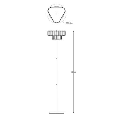 Zuma Line - Golvlampa 3xG9/33W/230V i guld
