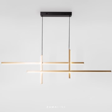Zuma Line - LED ljuskrona med textilsladd LED/42W/230V 3000/4000/6000K guld