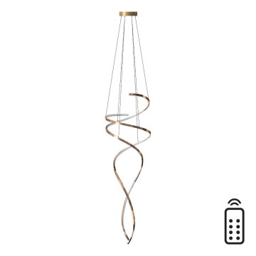 Zuma Line - LED ljusreglerad ljuskrona på textilsladd LED/68W/230V 3000/4000/6000K Roséguld + fjärrkontroll