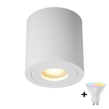 Zuma Line - LED RGBW dimbar badrumsspot 1xGU10/4,8W/230V IP44 vit + fjärrkontroll