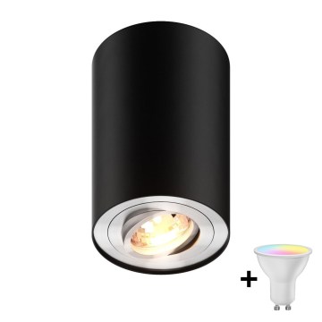 Zuma Line - LED RGBW dimbar spotarmatur 1xGU10/4,8W/230V svart + fjärrkontroll
