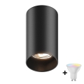 Zuma Line - LED RGBW dimbar spotlampa 1xGU10/4,8W/230V svart + fjärrkontroll
