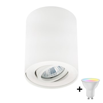 Zuma Line - LED RGBW dimbar spotlampa 1xGU10/4,8W/230V vit + fjärrkontroll