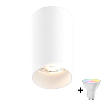 Zuma Line - LED RGBW dimbar spotlampa 1xGU10/4,8W/230V vit + fjärrkontroll