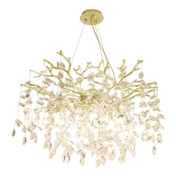 Zuma Line - Ljuskrona med textilsladd 10xG9/3,5W/230V guld