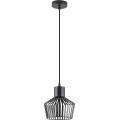 Zuma Line - Ljuskrona med textilsladd 1xE27/40W/230V diameter 18 cm svart