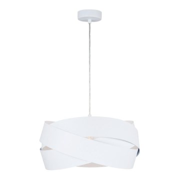 Zuma Line - Ljuskrona med textilsladd 1xE27/40W/230V vit