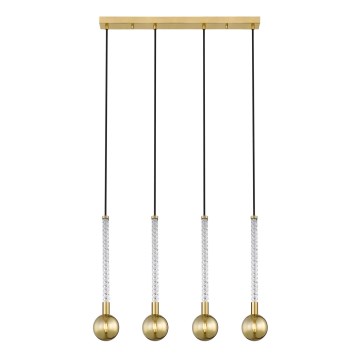 Zuma Line - Ljuskrona med textilsladd 4xG9/6W/230V mässing