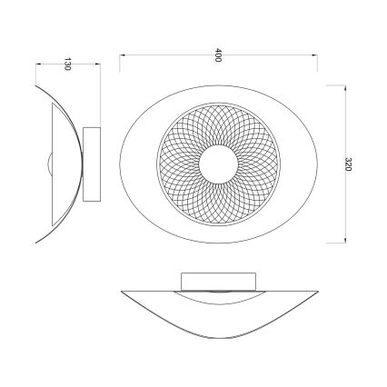 Zuma Line - LED-vägglampa LED/8W/230V svart/rökfärgad