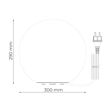 Zuma Line - Utomhuslampa 1xE27/15W/230V Ø 30 cm IP44