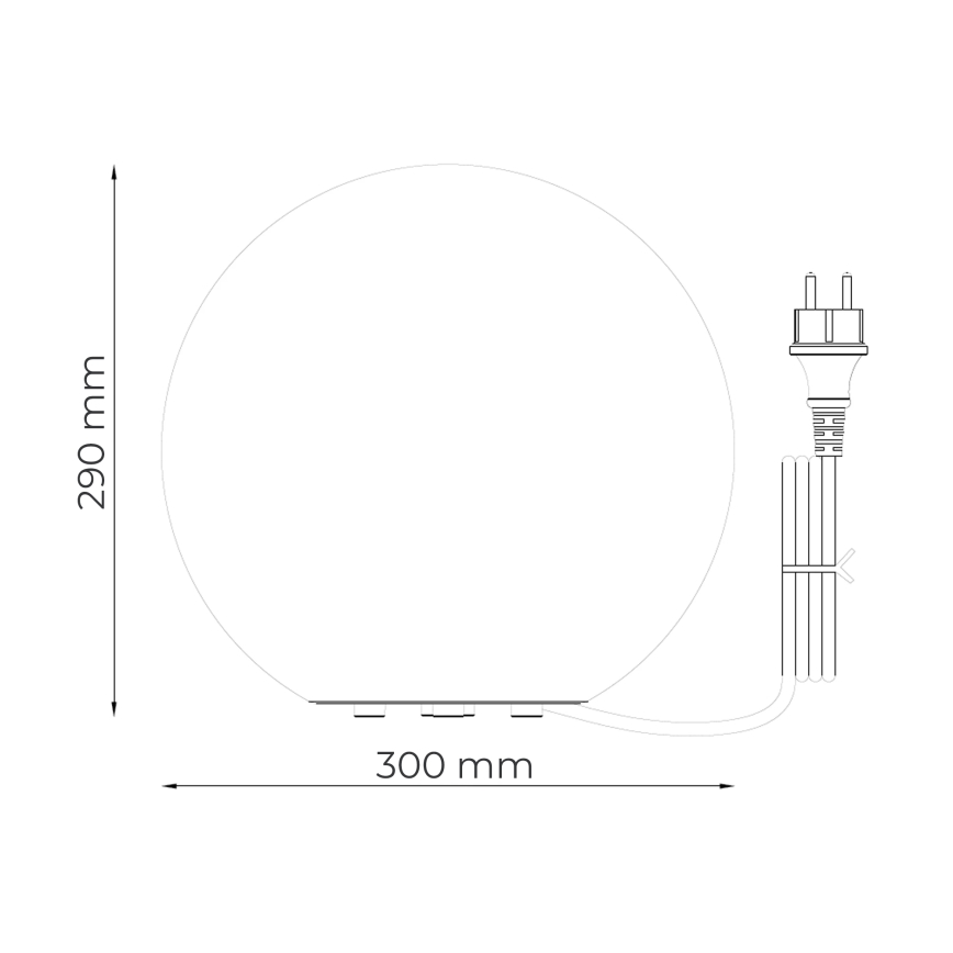 Zuma Line - Utomhuslampa 1xE27/15W/230V Ø 30 cm IP44